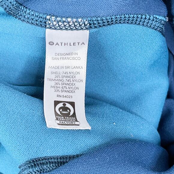 Athleta Up For Anything 7/8 Colorblock Leggings Blue Teal Mint XSmall XS Active - Picture 10 of 11